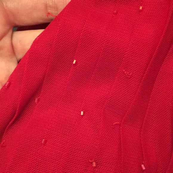 JS Boutique red beaded blouse size L - Picture 7 of 8